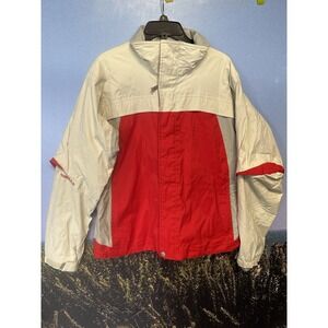 Burton Snow Board Women's‎ Jacket Red White Formula Large Ski Coat